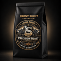 Long Shot Precision Roast — Front Sight Coffee Co. black coffee bag
