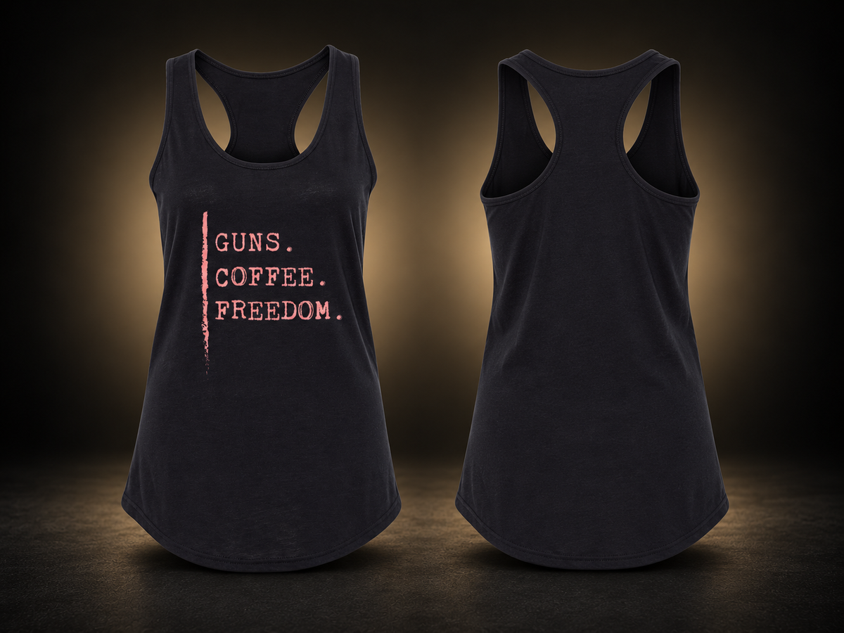 Guns. Coffee. Freedom. - women's tee